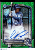 Ramon Ramirez 2024 Bowman Chrome 1st Auto Autograph Green /99 Kansas City Royals