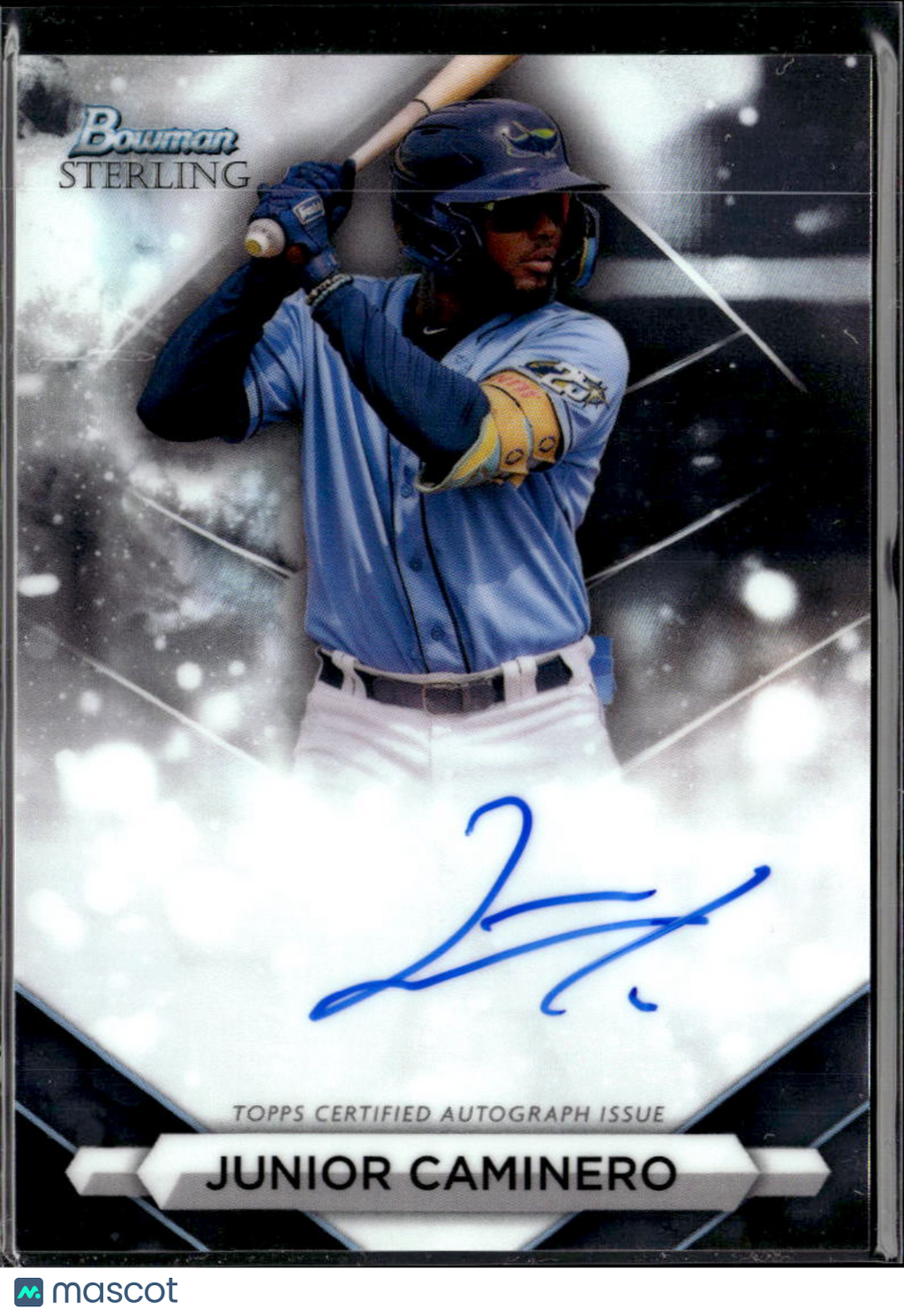 Junior Caminero 2023 Bowman Sterling Auto Autograph RC Tampa Bay Rays