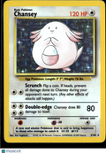 Chansey 1999 Base Set Holo Rare #3/102
