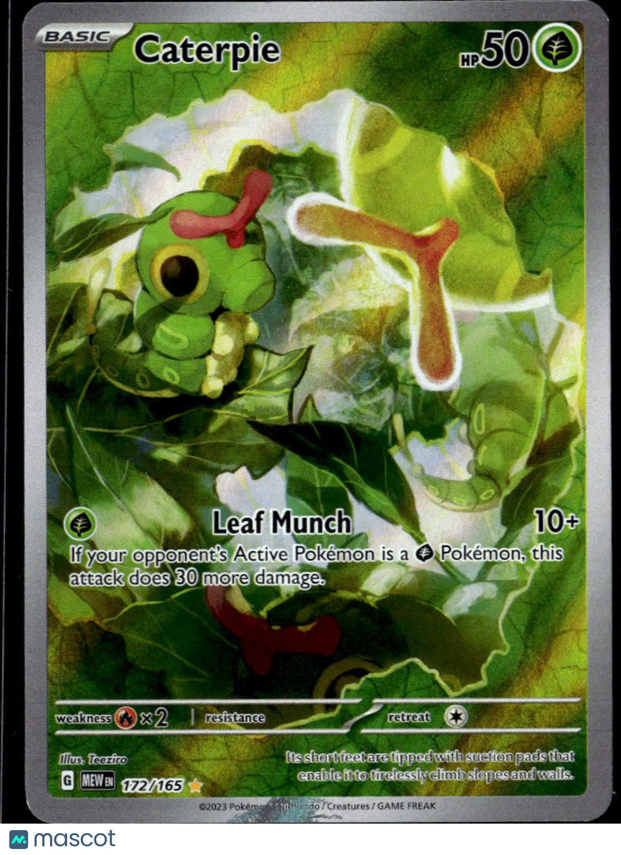 Caterpie 2023 Scarlet & Violet 151 Holo Secret Rare #172/165