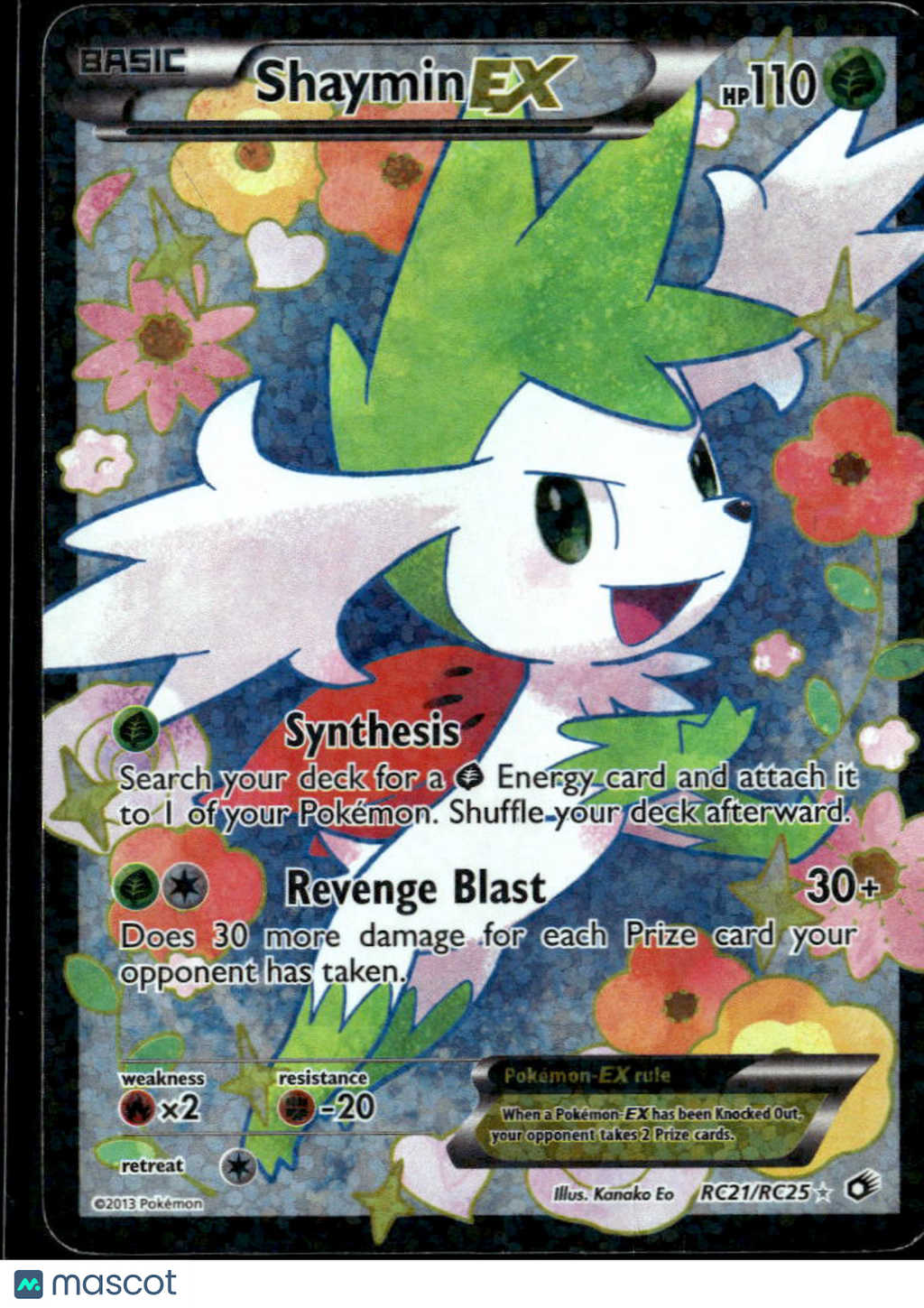 MP Shaymin EX 2013 Legendary Treasures Holo Rare FA #RC21/RC25
