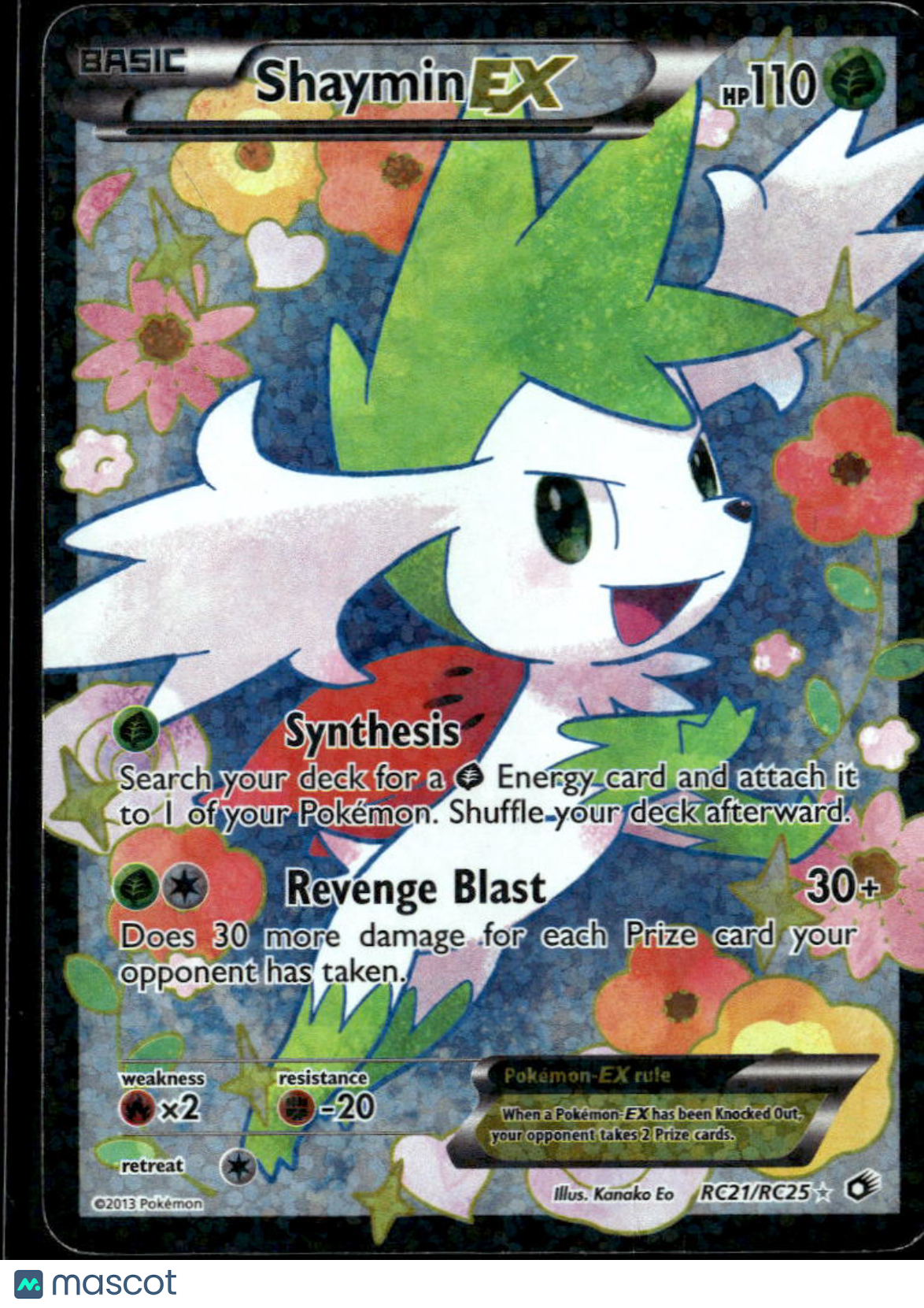 MP Shaymin EX 2013 Legendary Treasures Holo Rare FA #RC21/RC25