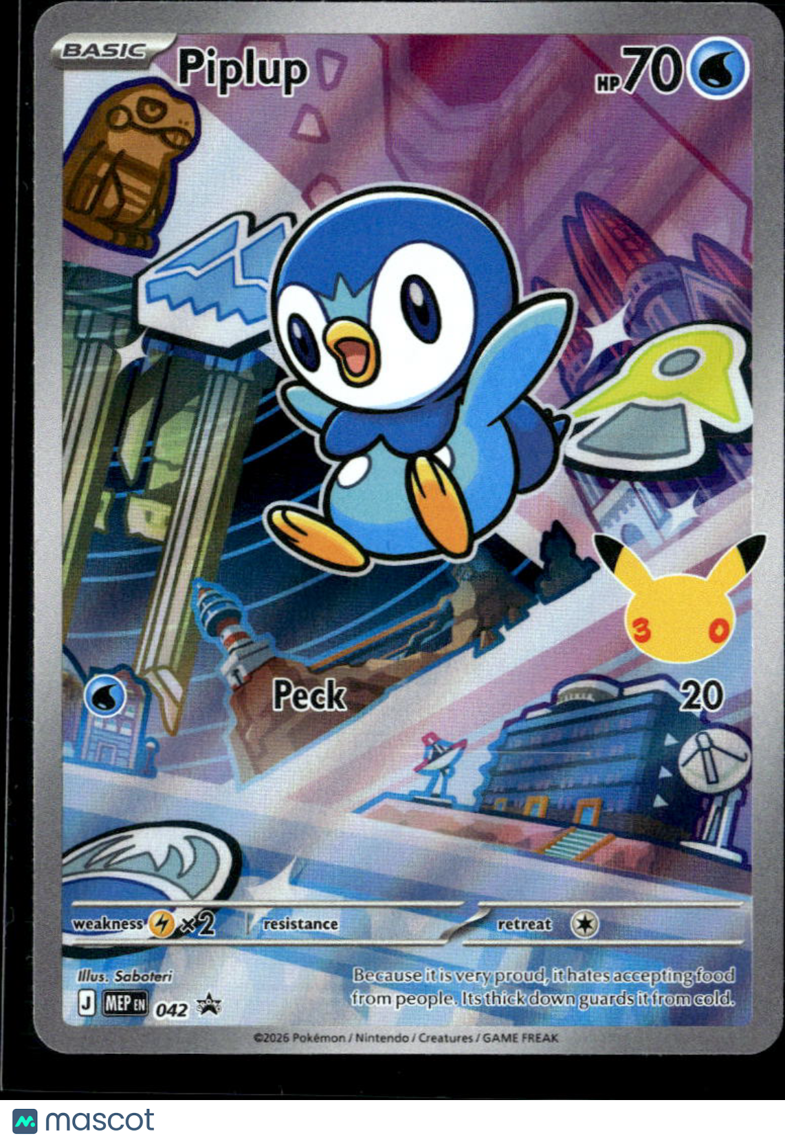 Piplup 2026 Mega Evolution – Ascended Heroes Holo Illustration Rare #042