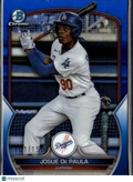 Josue De Paula 2023 Bowman Chrome Blue Refractor RC 101/150 Los Angeles Dodgers
