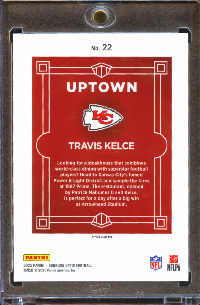 Travis Kelce 2025 Optic UPTOWN SSP CASE HIT Kansas City Chiefs