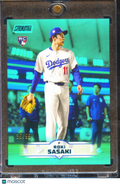 Roki Sasaki 2025 Topps Stadium Club RC Rookie Turquoise 35/99 LA Dodgers