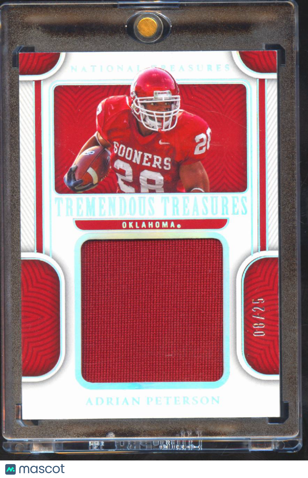 Adrian Peterson 2023 National Treasures Jersey Patch 8/25 Oklahoma Sooners