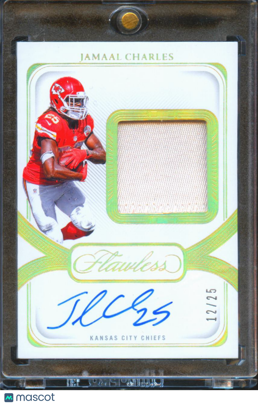 Jamaal Charles 2024 Flawless Auto Autograph Patch 12/25 Kansas City Chiefs