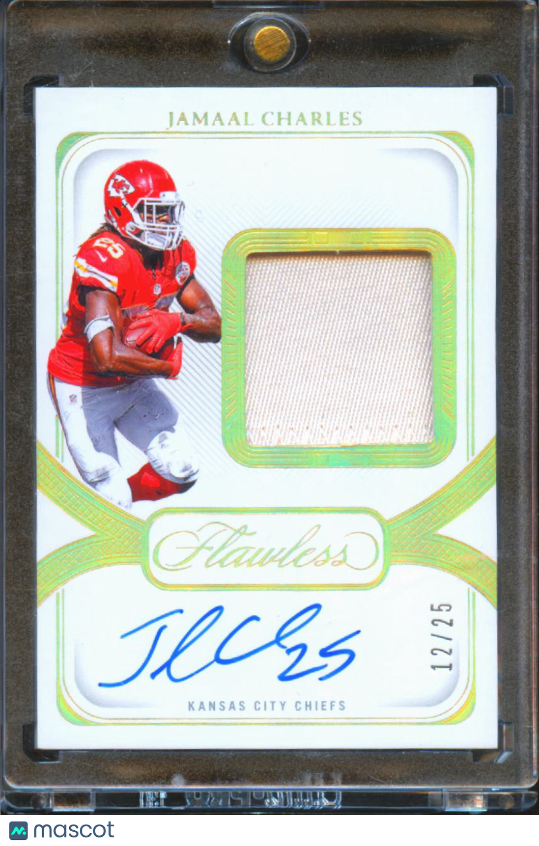 Jamaal Charles 2024 Flawless Auto Autograph Patch 12/25 Kansas City Chiefs
