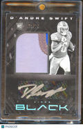 D'Andre Swift 2020 Panini Black Auto Autograph Patch RC 71/75 Detroit Lions