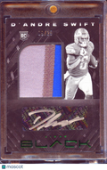 D'Andre Swift 2020 Panini Black Auto Autograph Patch RC 9/25 Detroit Lions