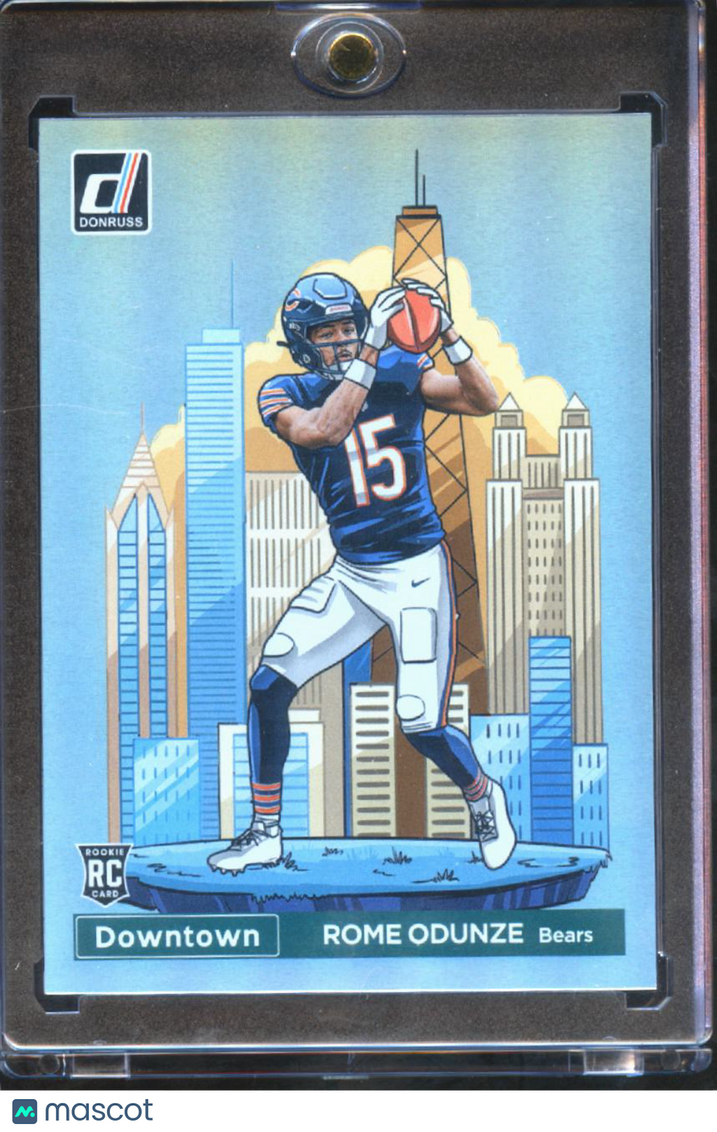 Rome Odunze 2024 Donruss DOWNTOWN SSP CASE HIT Rookie RC Chicago Bears