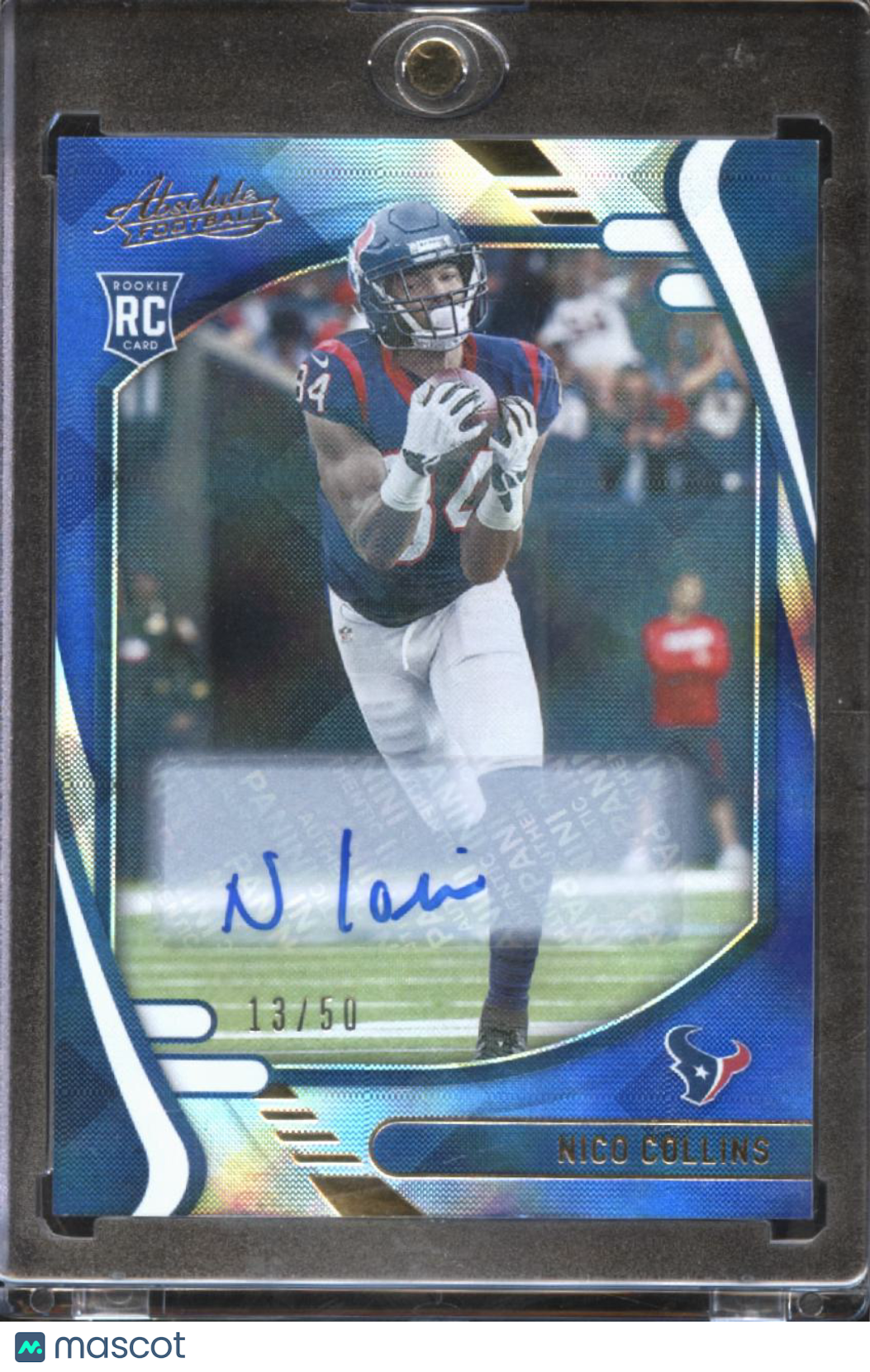 Nico Collins 2021 Absolute Auto Autograph Rookie RC BLUE 13/50 Houston Texans