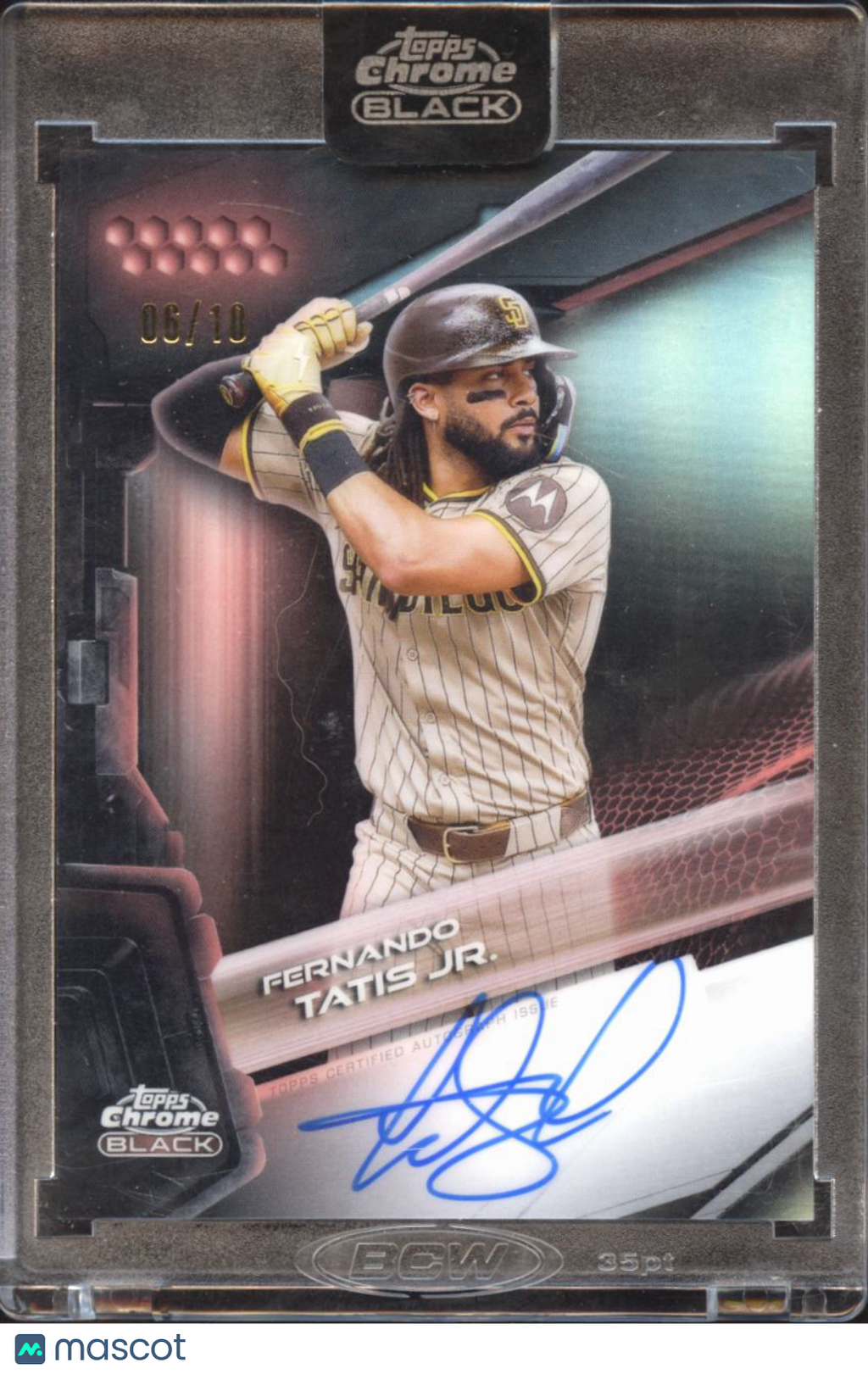 Fernando Tatis Jr. 2026 Topps Chrome Black Auto Autograph 6/10 San Diego Padres