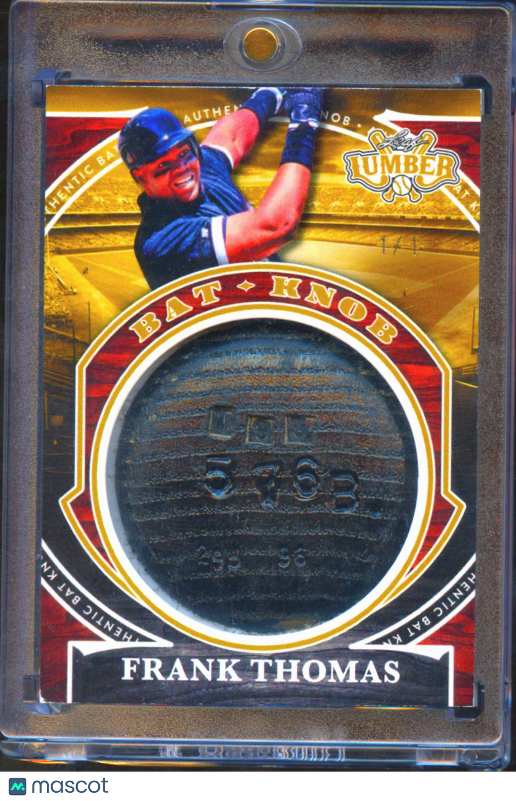 Frank Thomas 2025 Leaf Lumber Game Used Bat Knob 1/1 Chicago White Sox