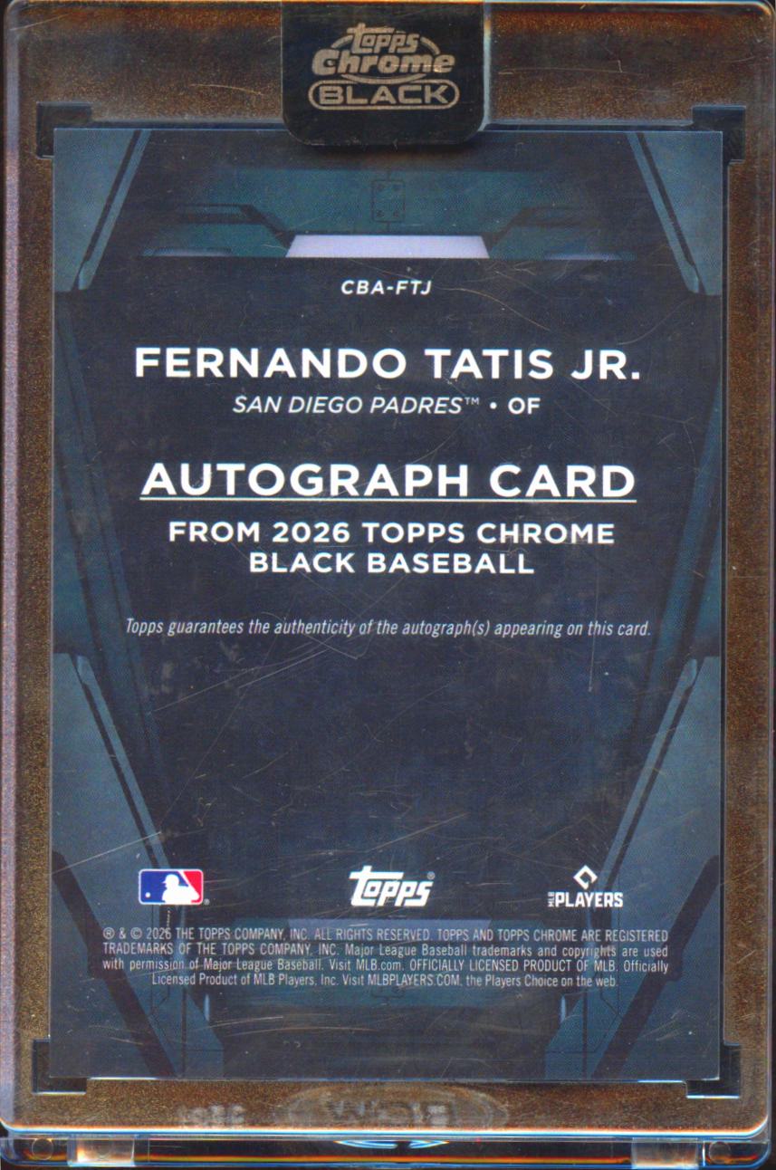Fernando Tatis Jr. 2026 Topps Chrome Black Auto Autograph 6/10 San Diego Padres