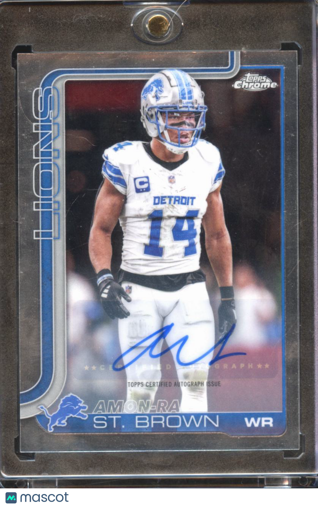 Amon-Ra St. Brown 2025 Topps Chrome on Card Auto Autograph Detroit Lions
