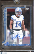 Amon-Ra St. Brown 2025 Topps Chrome on Card Auto Autograph Detroit Lions
