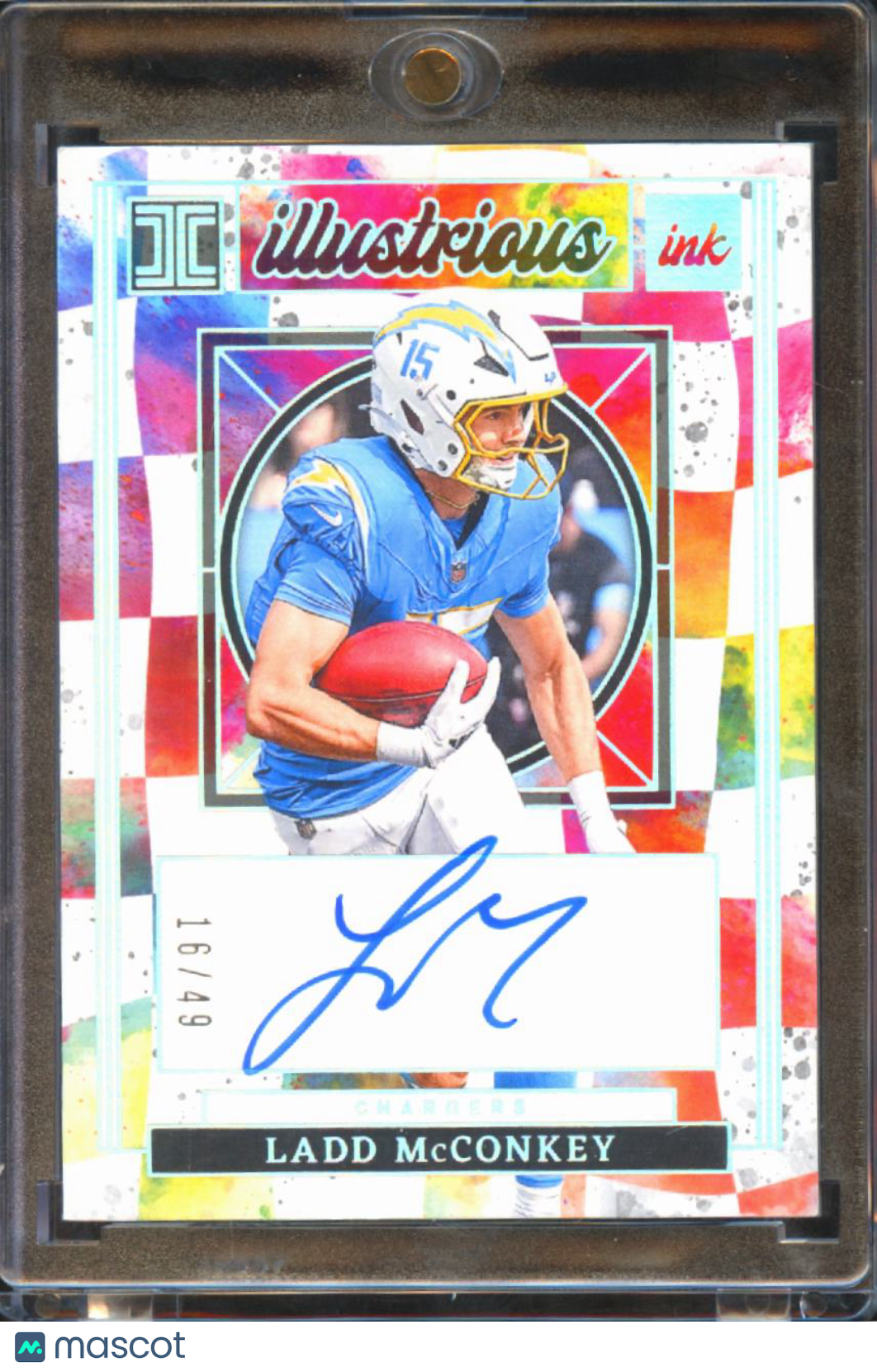 Ladd McConkey 2025 Impeccable Illustrious Ink Auto Autograph 16/49 LA Chargers