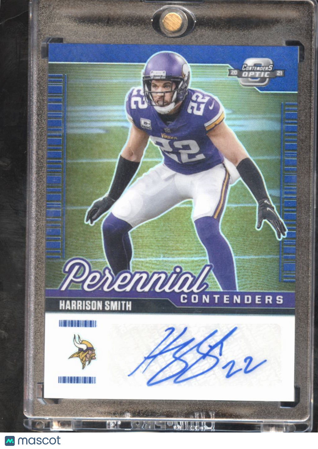 Harrison Smith 2021 Contenders Optic Auto Autograph Blue 20/50 Minnesota Vikings