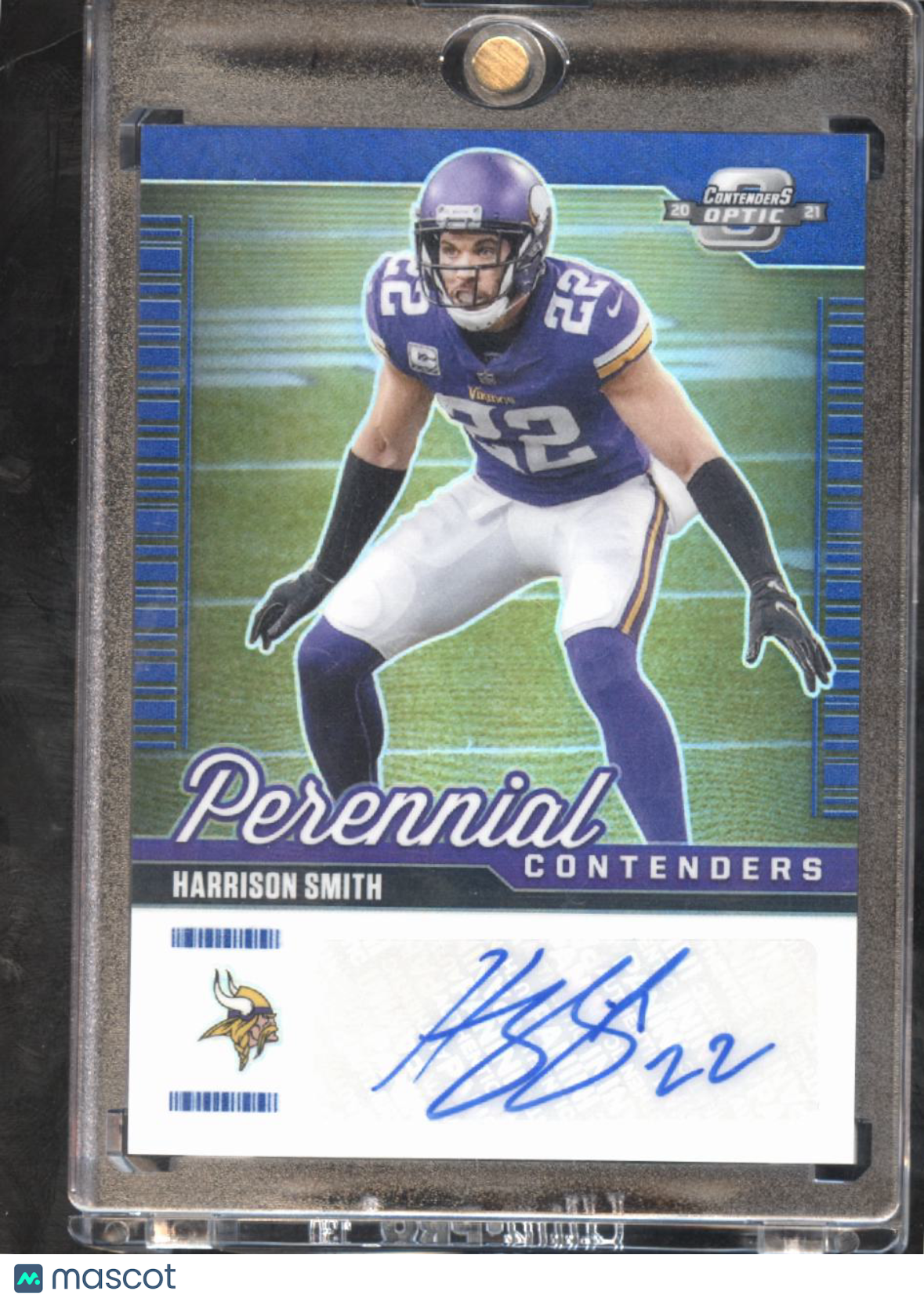 Harrison Smith 2021 Contenders Optic Auto Autograph Blue 20/50 Minnesota Vikings