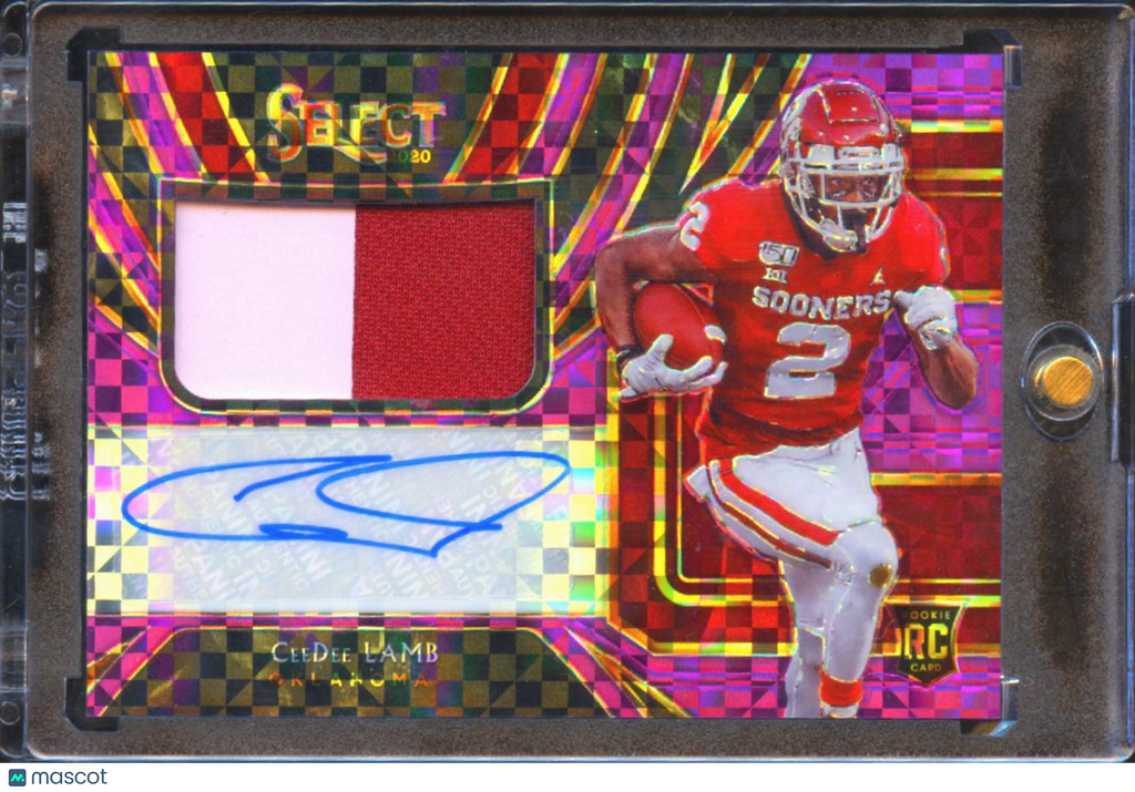 CeeDee Lamb 2020 Select Auto Autograph Patch RC 6/25 Oklahoma Sooners