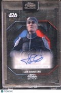Jason Spisak as Lux Bonteri 2022 Topps Star Wars Chrome Black Auto Autograph /99