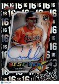 Coby Mayo 2025 Bowman's Best Best-Tek Auto Autograph RC 93/99 Baltimore Orioles