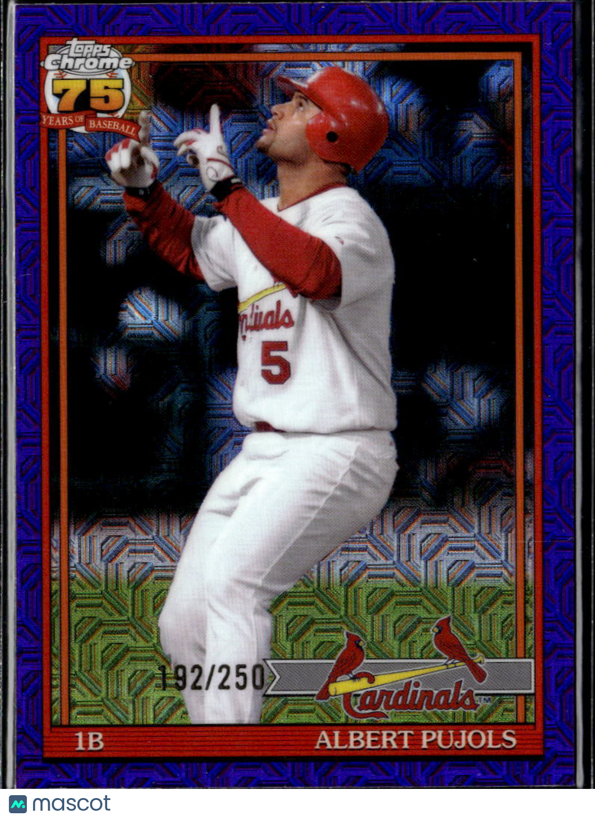 Albert Pujols 2026 Topps Chrome '91 Purple Refractor 192/250 St. Louis Cardinals