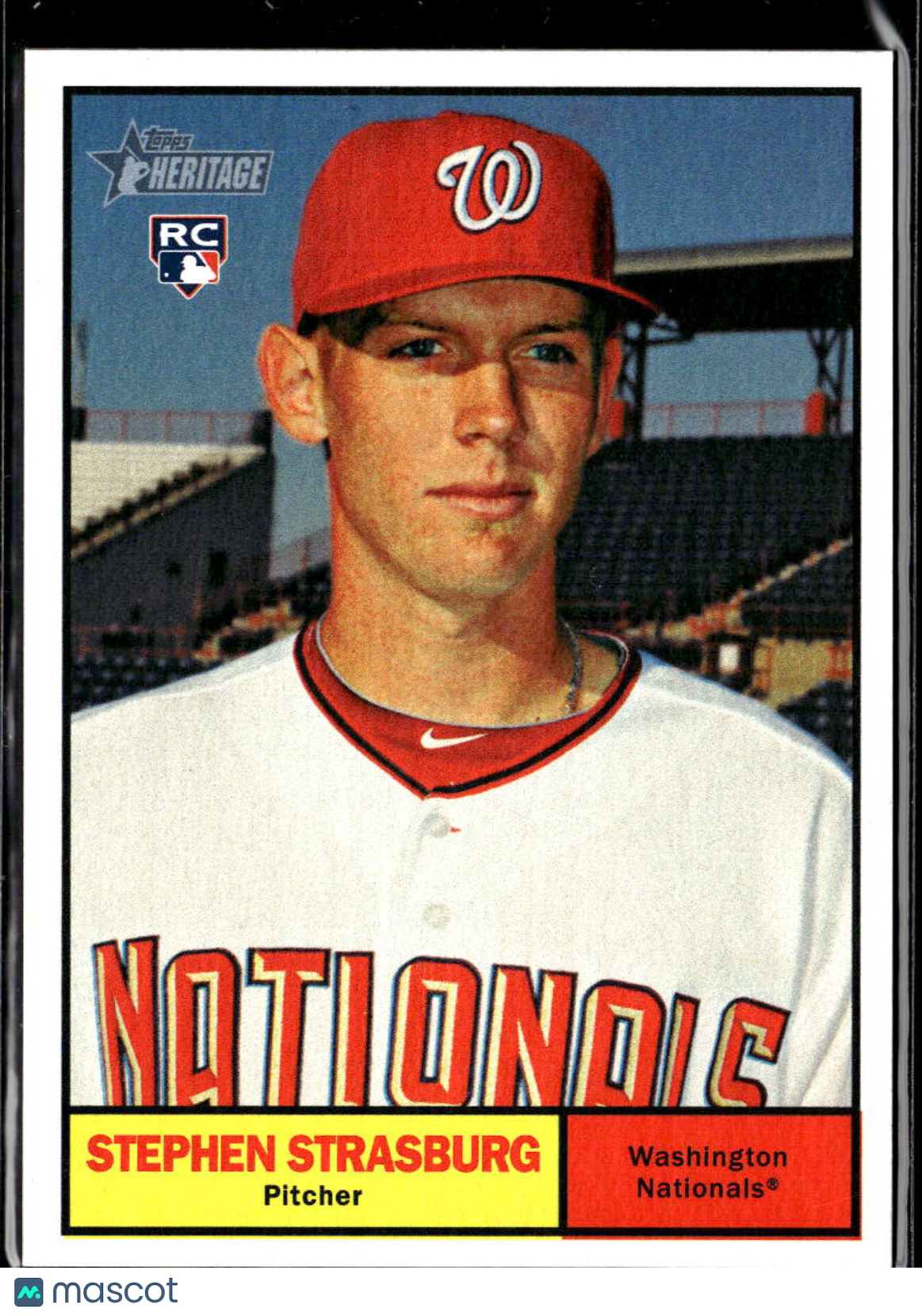Stephen Strasburg 2010 Topps Heritage Rookie RC 287/999 Washington Nationals