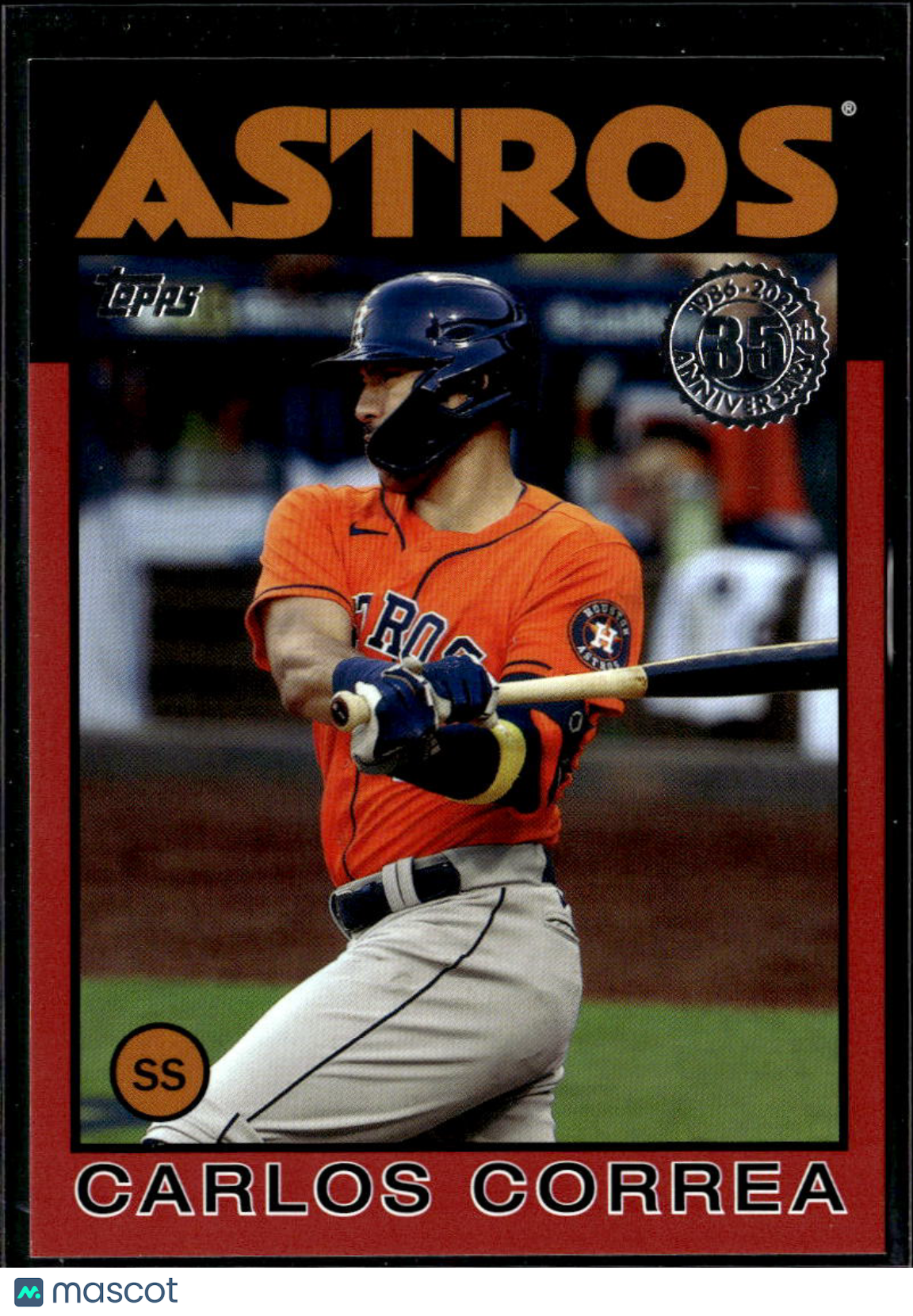 Carlos Correa 2021 Topps 86 RED SSP 9/10 Houston Astros