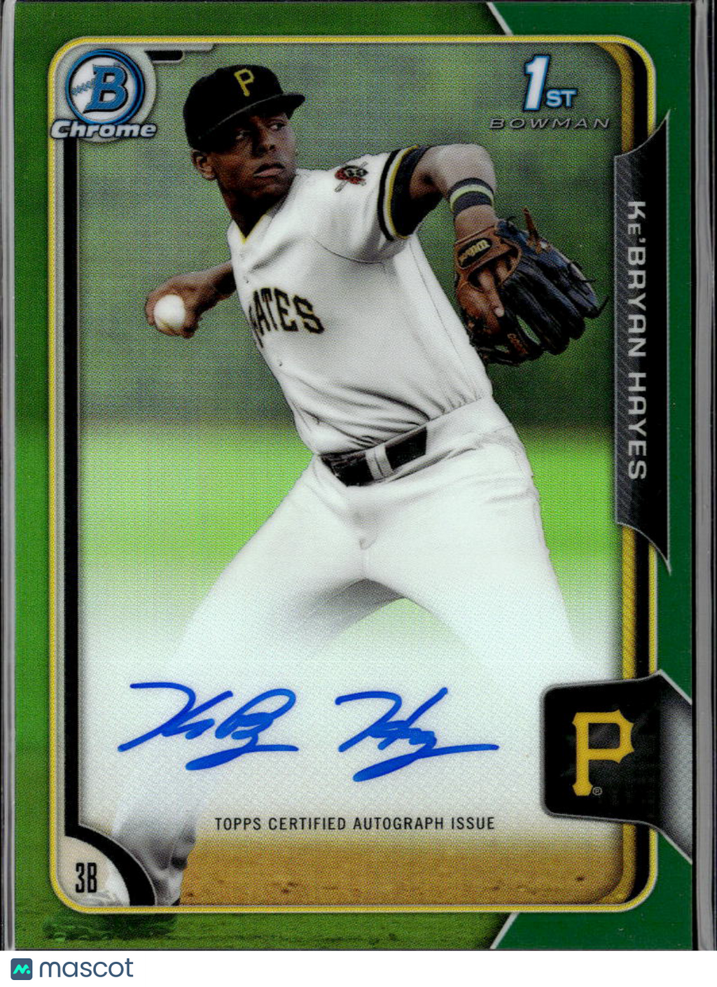 Ke'Bryan Hayes 2015 Bowman Chrome 1st Auto Autograph RC 74/99 Pittsburgh Pirates