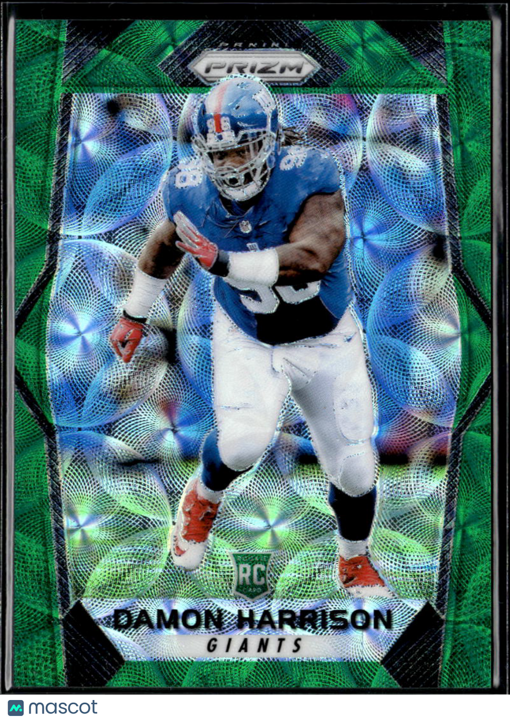 Damon Harrison 2017 Prizm RC Green Scope Prizm Rookie 74/99 New York Giants