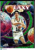 John Stockton 2025-26 Topps Chrome Galaxy Greats Green Refractor Utah Jazz 65/75