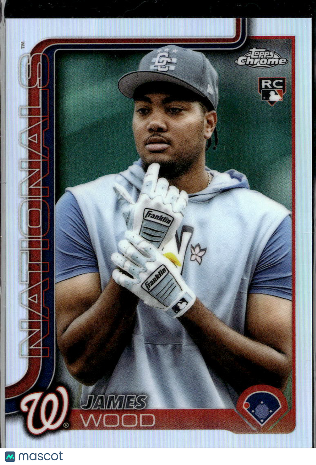 James Wood 2025 Topps Chrome RC Image Variation SSP Washington Nationals