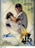 Nick Bitsko 2021 Bowman Sterling Auto Autograph SUPERFRACTOR 1/1 Tampa Bay Rays
