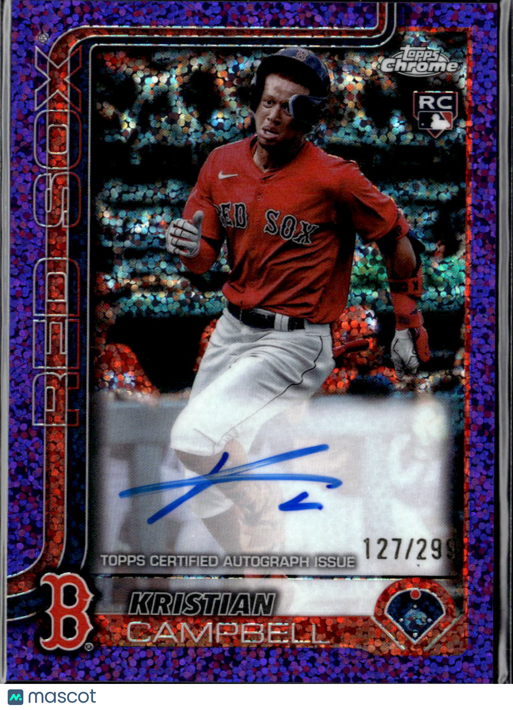Kristian Campbell 2025 Topps Chrome Auto Autograph RC 127/299 Boston Red Sox