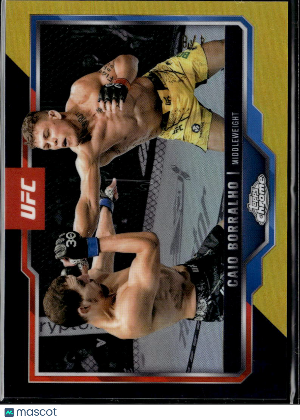 Caio Borralho 2025 Topps Chrome UFC Black GOLD Refractor SSP 4/8 #49