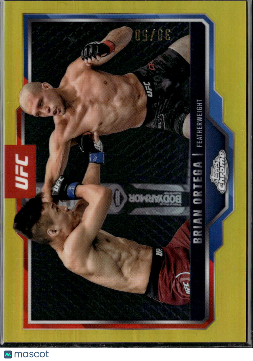 Brian Ortega 2025 Topps Chrome UFC GOLD Refractor #69 38/50