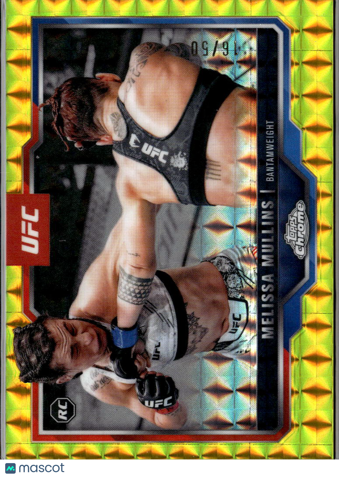 Melissa Mullins 2025 Topps Chrome UFC Gold Geometric Refractor Rookie 16/50 #197
