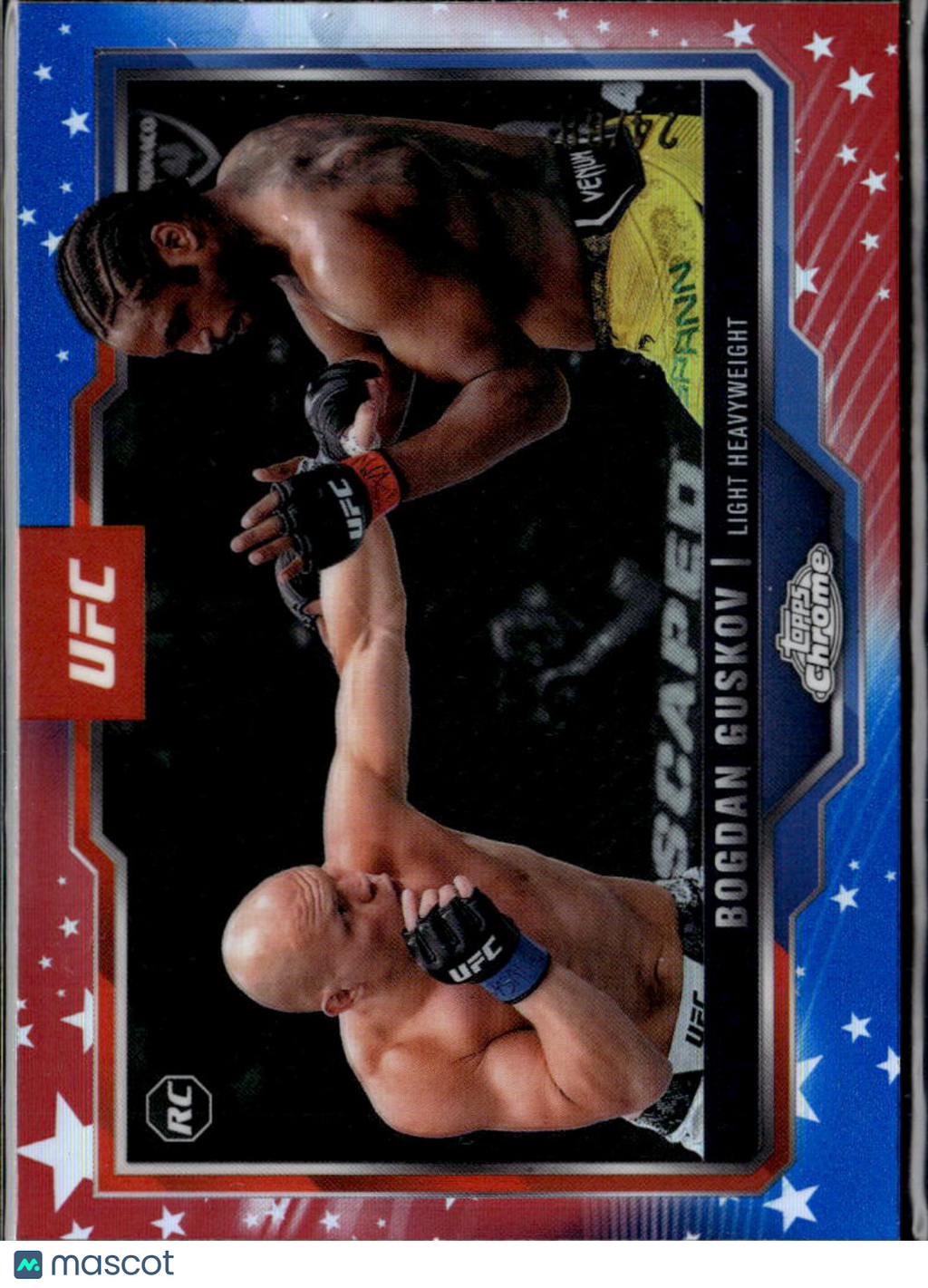 Bogdan Guskov 2025 Topps Chrome UFC RC Red White Blue Refractor Rookie 24/88