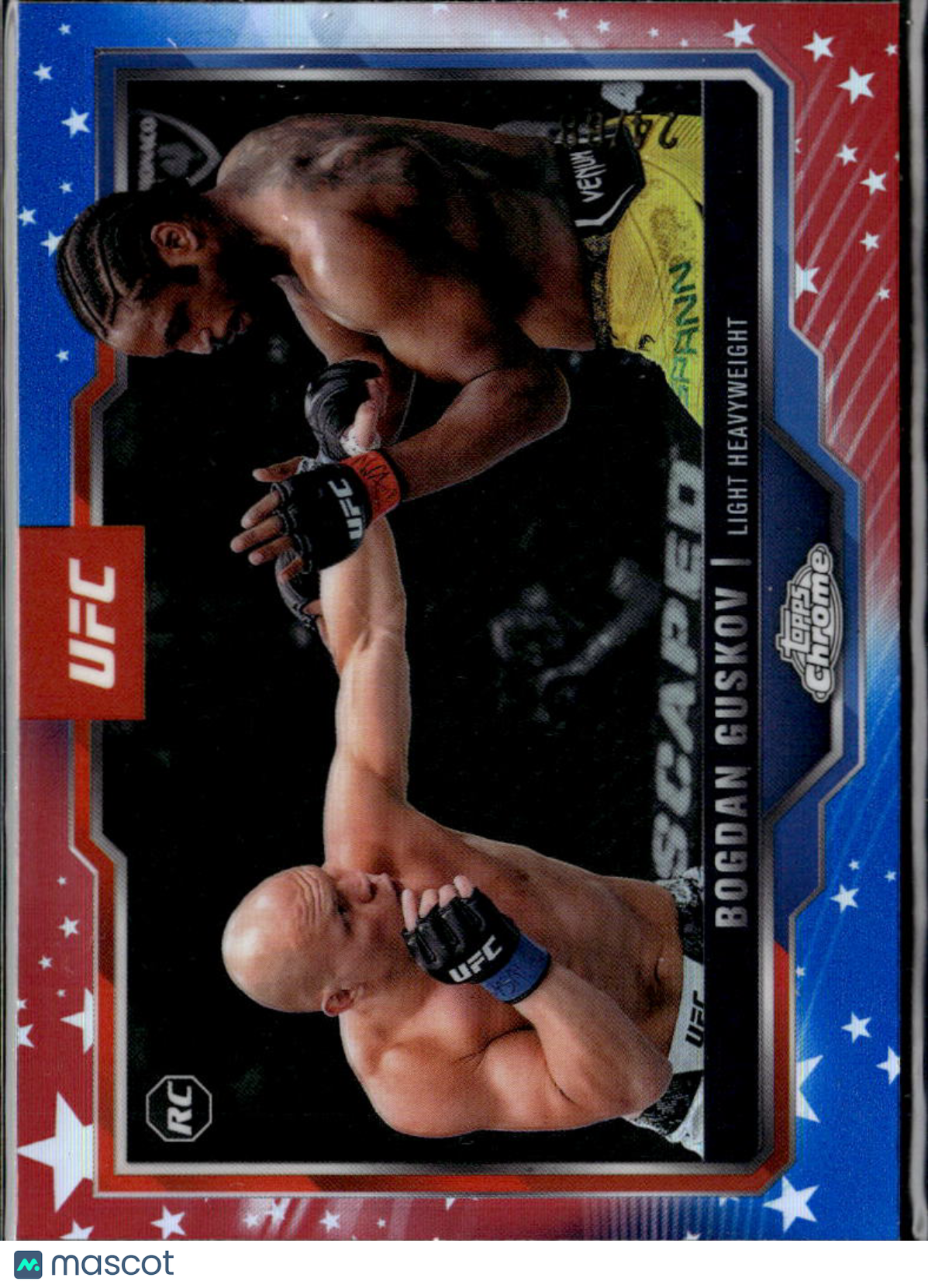 Bogdan Guskov 2025 Topps Chrome UFC RC Red White Blue Refractor Rookie 24/88