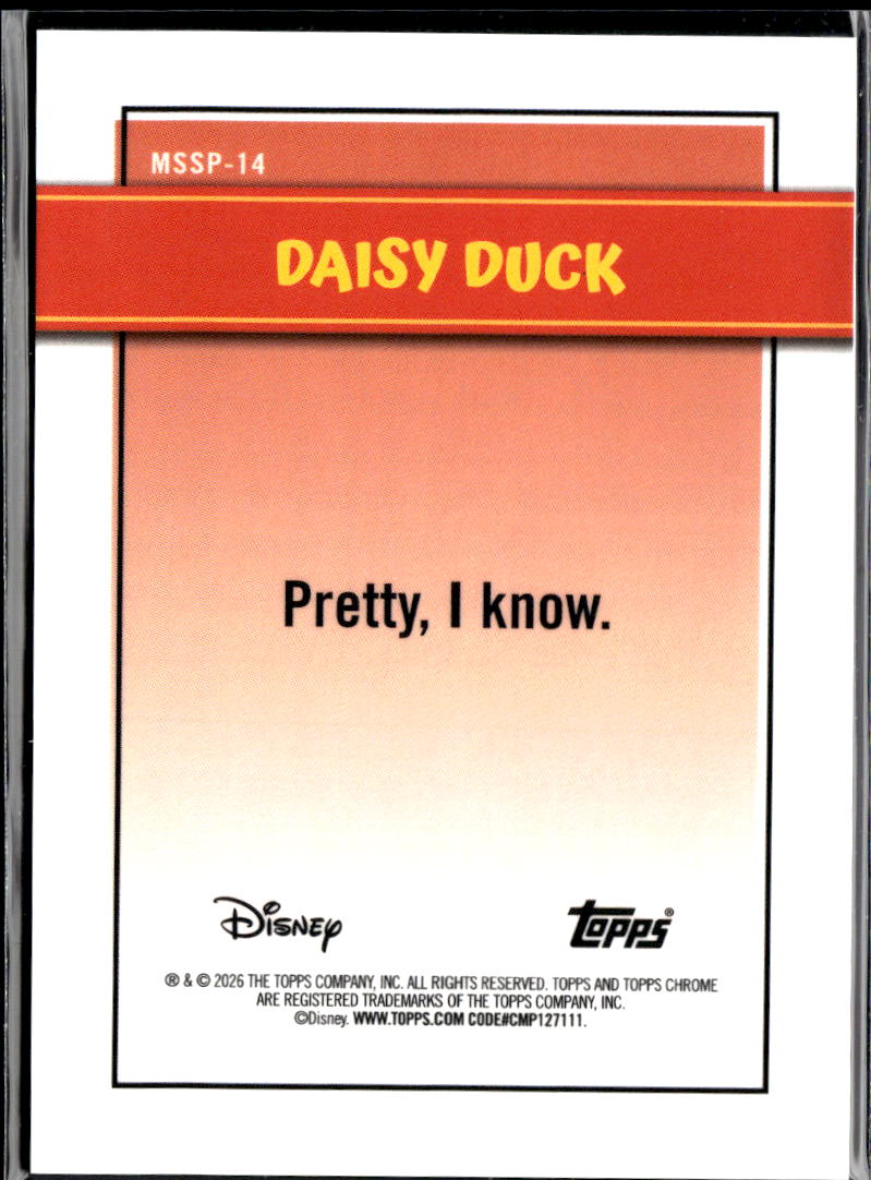 Daisy Duck 2026 Topps Chrome Disney Neon Mickey Shorts SSP SHORTPRINT #MSSP-14