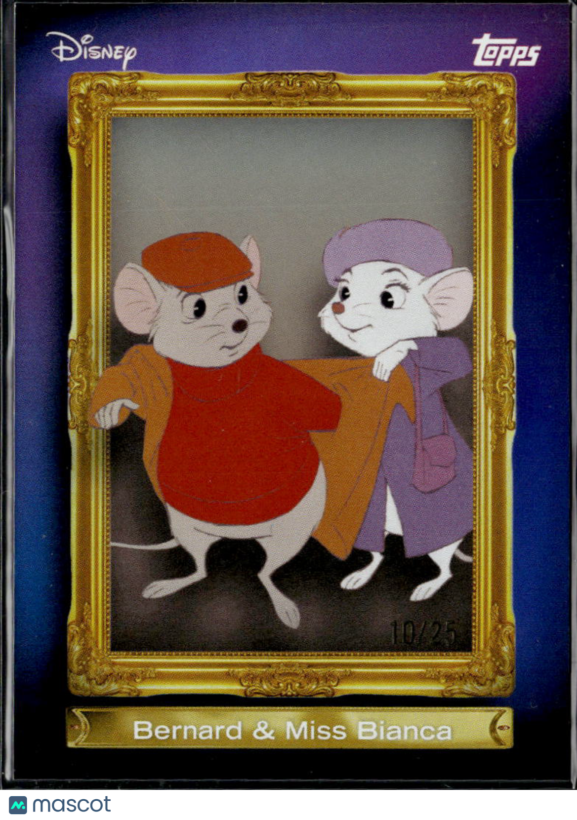 Bernard & Miss Bianca 2026 Topps Disney Neon Film Frames Orange 10/25 #FF-7