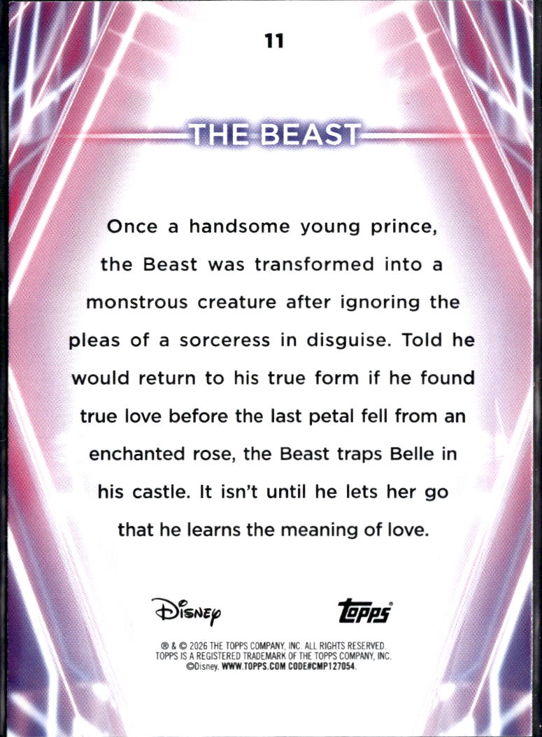 The Beast 2026 Topps Disney Neon Green 155/199 #11
