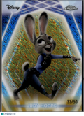Judy Hopps 2026 Topps Chrome Disney Neon GOLD Shimmer Refractor 33/50 #CNE-62