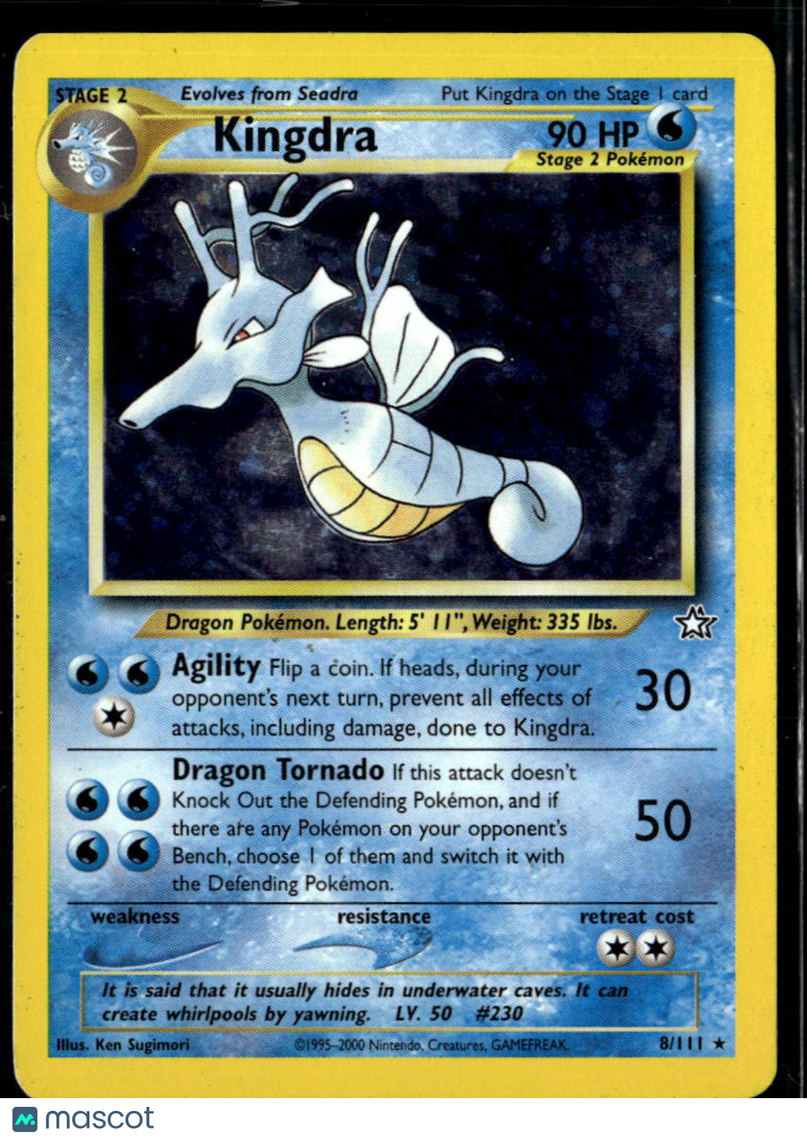 LP Kingdra 2000 Neo Genesis Holo Rare #8/111