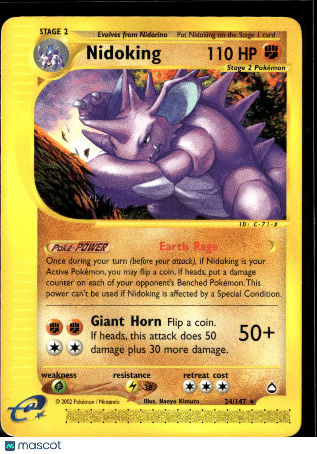 Nidoking 2002 Expedition Base Set Holo Rare #24/147