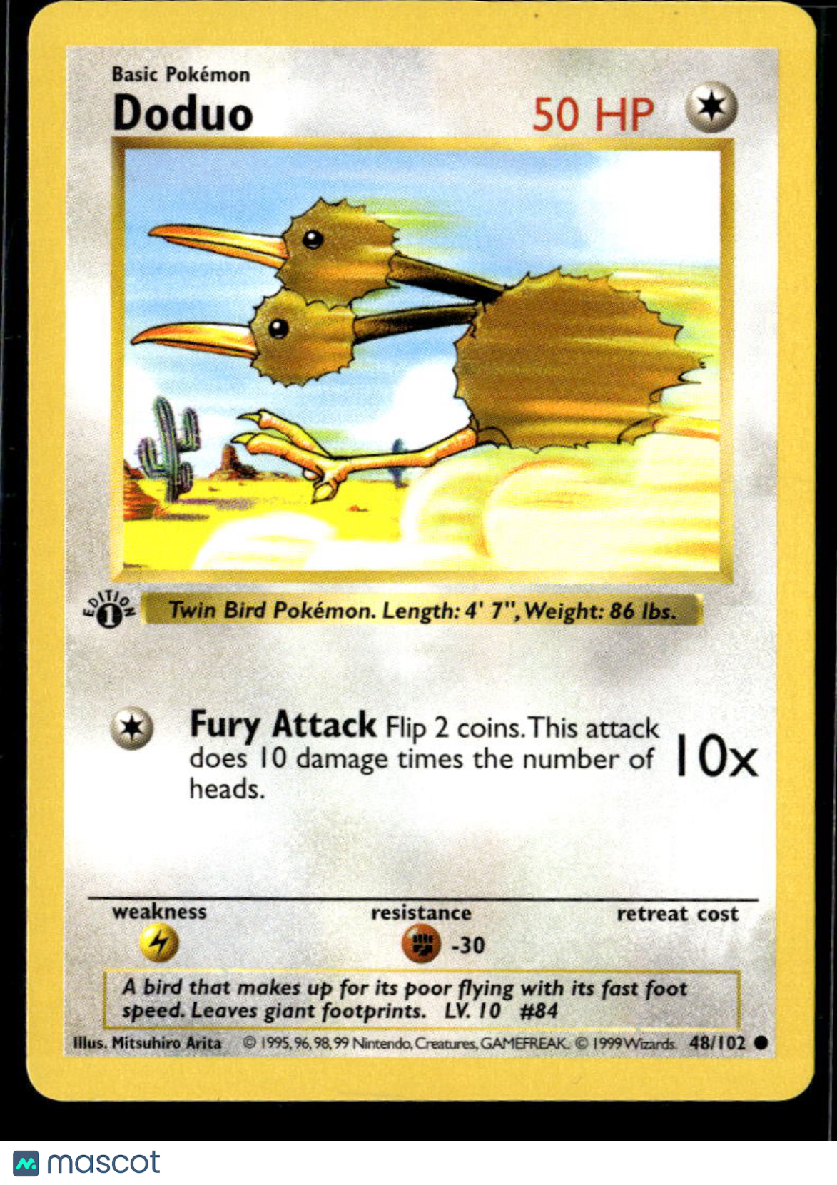 Doduo 1999 Base Set 1st Edition #48/102