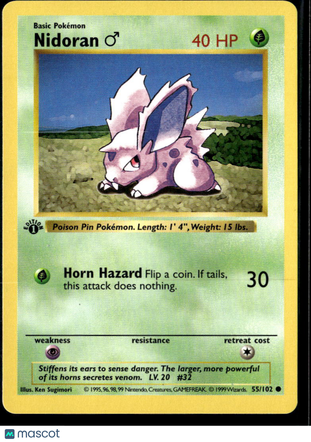 Nidoran ♂ 1999 Base Set 1st Edition #55/102